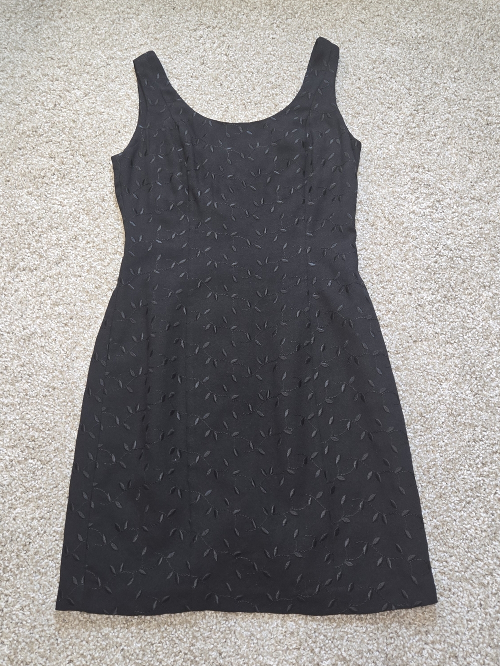 The Limited Black Textured Sleeveless Mini Dress